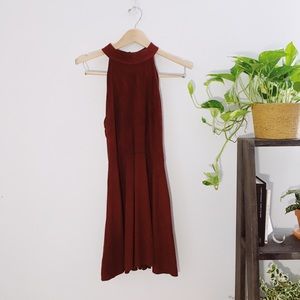 Kendall & Kylie | Burgundy Suede Skater Dress